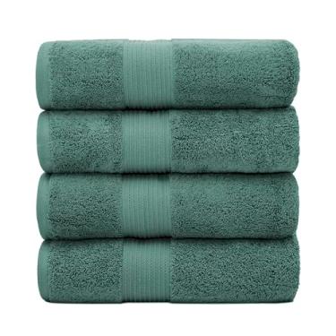 Imagem de Toalhas de banho superdimensionadas de luxo | Qualidade de hotel | Macio e altamente absorvente | Secagem rápida | Lençóis de banho 650 GSM | Algodão penteado | Toalhas de banheiro grossas e fofas |