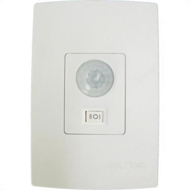 Imagem de Sensor Qualitronix Parede Embutir Foto 180 Com Chave Branco Qi6M