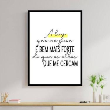 Imagem de Quadro Decorativo A Luz Que Me Guia 45x34cm