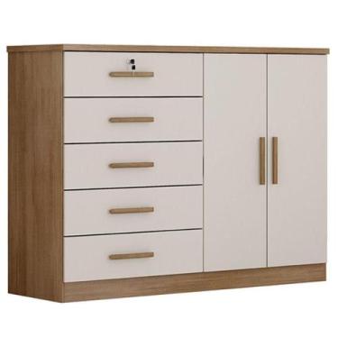 Imagem de Cômoda Sapateira Seul Cumaru 25 Fendi- Novo Horizonte