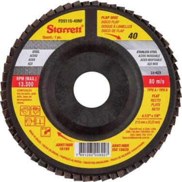 Imagem de Flap-disc, Disco de Desbaste/acabamento, 4.1/2" - 115 mm, Reto Tipo A,