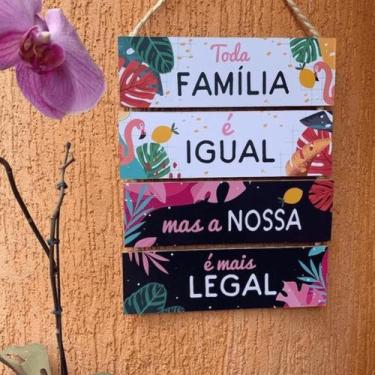 Imagem de Quadro decorativo Enfeite Plaquinha Quadro Decorativo Frase mdf com co