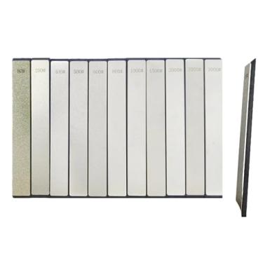 Imagem de Conjunto de pedras de afiar facas de diamante Ruixin - Sistema de ângulo fixo com base antiderrapante - Afiador de facas para uso externo e de cozinha