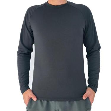 Imagem de Blusa Térmica Masculina Peluciada Manga Longa Raglan Segunda Pele Inve