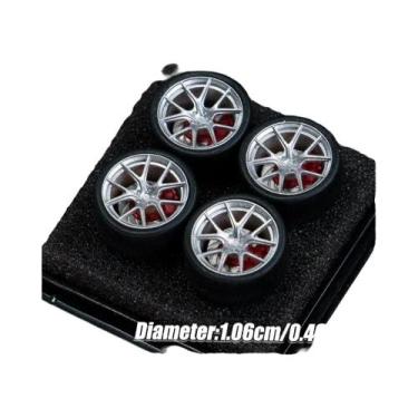Imagem de Rodas De Resina Em Escala 1:64 Com Pneus De Borracha Para Hot Wheels M
