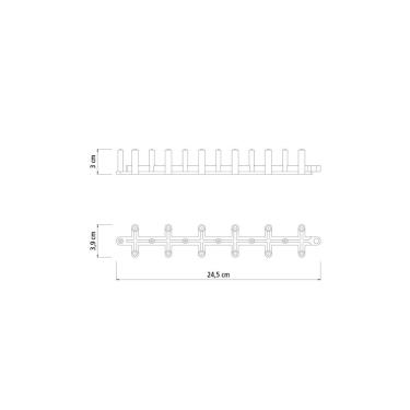 Imagem de Espaçador Plástico Multiapoio Tipo Centopeia Tramontina 30 x 243 mm para Ferragens (Saco com 100 un.)