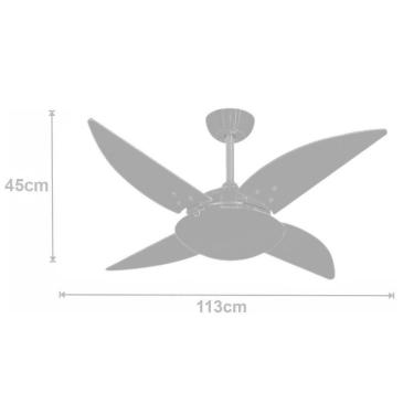 Imagem de Ventilador De Teto Volare Quad Branco 220V