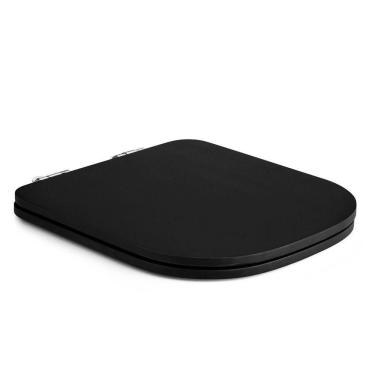 Imagem de Assento Poliester Soft Close Piano Preto Fosco Para Vaso Deca
