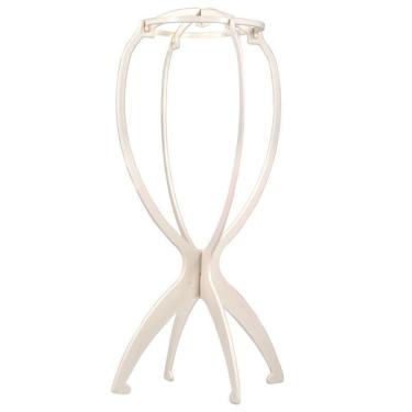Imagem de Kit 5 Suporte Dobrável Plástico Para Descansar Peruca Wigs Guardar E Secar Lace Chapéu Expositor Cor:branco