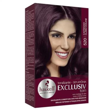 Imagem de Tonalizante Haskell Excllusiv Tom 520 Castanho Claro Violine