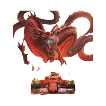 Imagem de Pôster Vintage Clássico De F1: Mapa De Pista De Carros De Corrida Em T