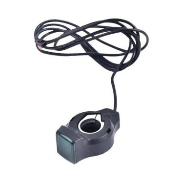 Imagem de Acelerador De Polegar Para Bicicleta Elétrica Com Voltímetro Digital E