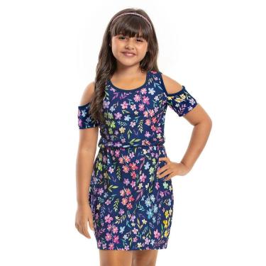 Imagem de Vestido Infantil Menina Ombro de Fora Floral - Destak-Feminino