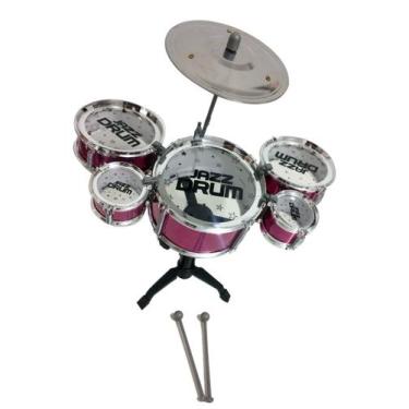 Imagem de Bateria Musical Infantil - Pica Pau, Rosa
