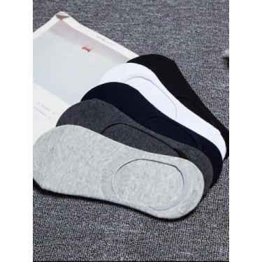Imagem de Kit 12 pares Meias Sapatilha Soquete Invisível Masculina Com Silicone 