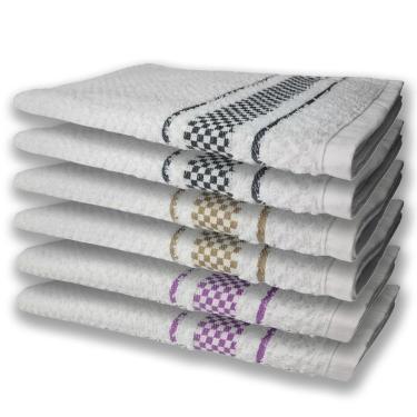 Imagem de 6 Panos De Prato Atoalhado Felpudo Premium Pr+Mr+Rx