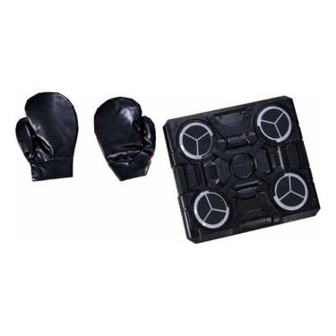 Imagem de Máquina Alvo Boxe Musical Luvas Recarregável Treino Preto