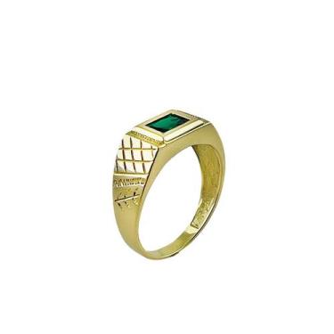 Imagem de Anel de Ouro 18k com Esmeralda Verde - Joia Exclusiva - Justino Ribas,