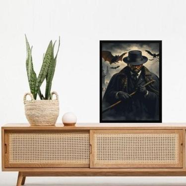 Imagem de Quadro Decorativo Exu Morcego 45X34Cm