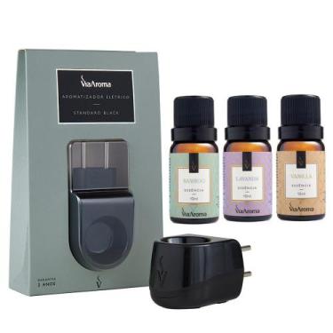 Imagem de Aromatizador Elétrico Standard Black + 3 Essências 10ml - Via Aroma