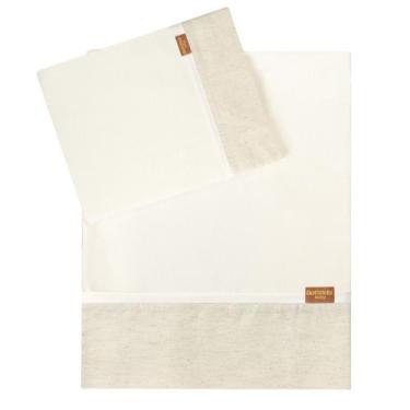 Imagem de Jogo De Lençol Para Carrinho de Bebê Linho Batistela Baby, Bege