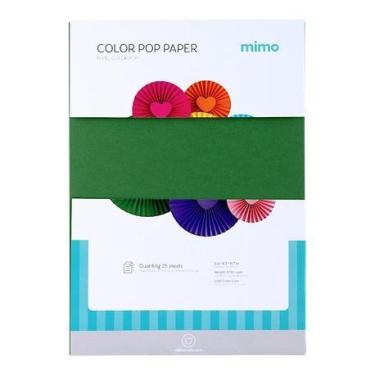 Imagem de Papel Color Pop Verde Oliva Mimo - A4 - 180 gr - 25 unds