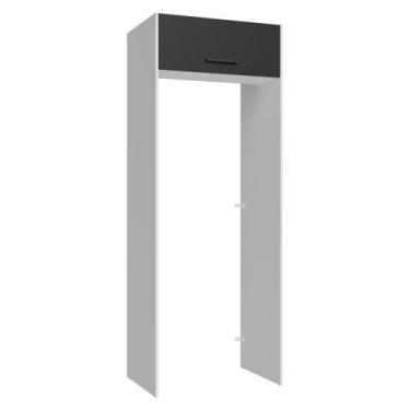 Imagem de Porta-geladeira 83 Cm 1 Porta Basculante Branco/preto Agata Madesa Bra