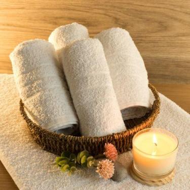 Imagem de Kit 10 Toalhas Rosto 412g/m2 Para Hotel, Pousada Airbnb - Dubramar