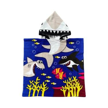Imagem de Toalha De Banho Com Capuz Para Crianças, Robe De Praia Para Bebês - NO