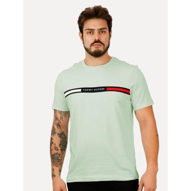 Imagem de Camiseta Tommy Hilfiger Masculina Chest Insert Logo Verde Claro-Masculino