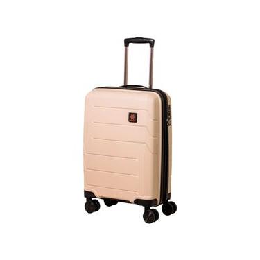 Imagem de Mala Pequena de Bordo Navegat Expansível Areia Rodas Duplas Cadeado TSA Polipropileno