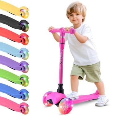 Imagem de Patinete Infantil Hurtle, Scooter Com 3 Rodas, Luzes Led E Freio Trase