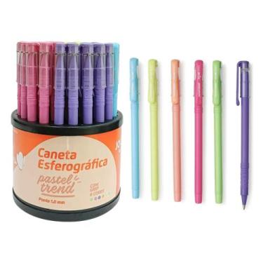 Imagem de Caneta Esferográfica Tons Pastel Trend 1.0 - Dispenser c/ 50 Unidades 