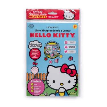 Imagem de Livro 3D Aprendendo a Contar com a Hello Kitty c/ Cartela Destacável L