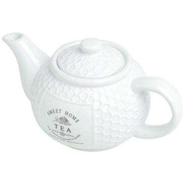 Imagem de Bule de Chá Esmaltado de Porcelana Branco 1,155L - Bon Gourmet Sweet H