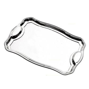Imagem de Bandeja Tramontina Classic Retangular em Aço Inox com Alças 49 x 34 cm