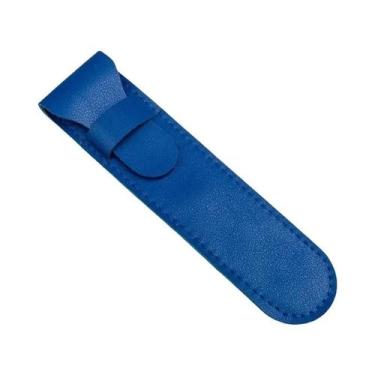 Imagem de Estojo De Couro PU Artesanal Para Canetas, Bolsa Portátil Com Tampa Ar