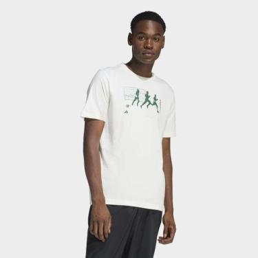 Imagem de Camiseta Adidas ANX Run Masculina, Branco, G