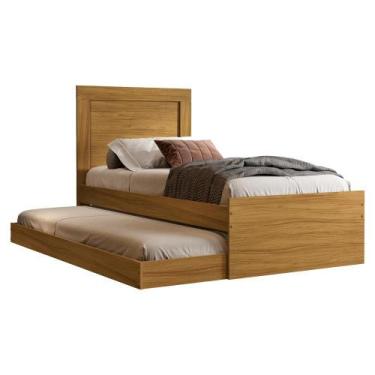Imagem de Bicama Cama Solteiro Com Cama Auxiliar MDF Luara Decmade - Milani Stor