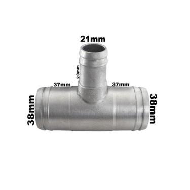 Imagem de Conexão T Aluminio Radiador Adaptação 37x20x37mm Universal - PARAISO D