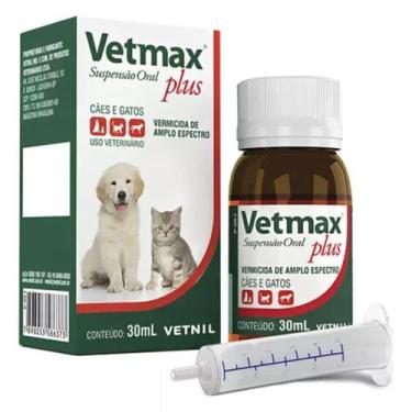 Imagem de Vermífugo Vetmax Plus Filhotes Vetnil Cães E Gatos 30ml