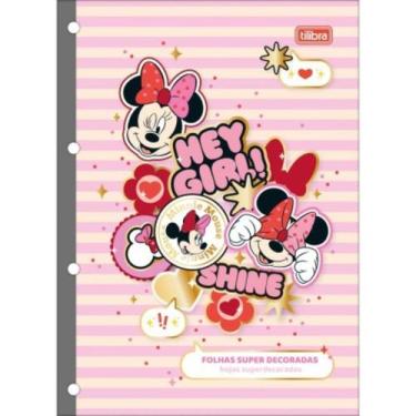 Imagem de Bloco De Fichario Tiliflex Cad Argolado Minnie 80fls Grande - Tilibra