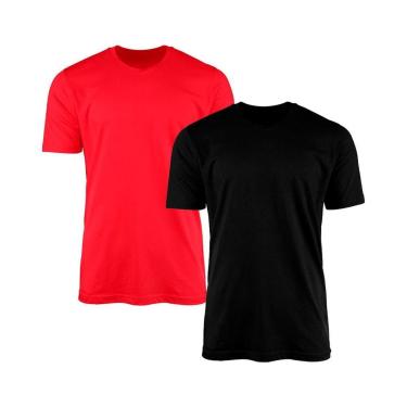 Imagem de Kit 2 Camisetas Masculina Lisa Básica 100% Algodão-Masculino