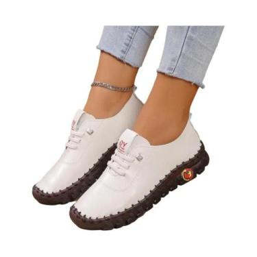 Imagem de Sapatos Casuais Femininos Confortáveis, Tênis Planos Macios, Zapatilla