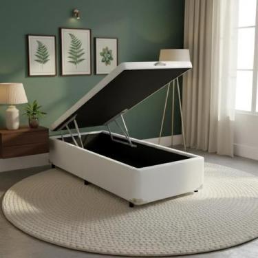 Imagem de Box Baú Castor Solteiro Branco 120x203x35cm
