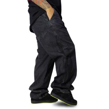 Imagem de Calça Jeans Trip Side Balão Flames Estonado Preto C051-Masculino