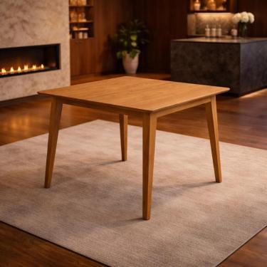 Imagem de Mesa de Jantar 90x90 Sala Cozinha 4 Lugares Mdf  Apartamento
