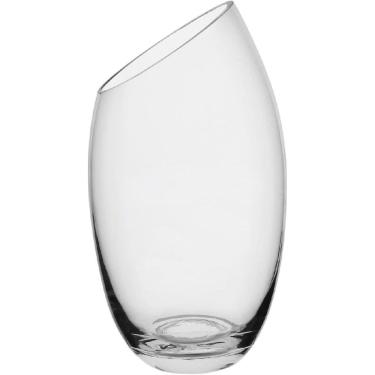 Imagem de VASO DECORATIVO ENFEITE BORIS VIDRO 27x15x15cm TRANSPARENTE