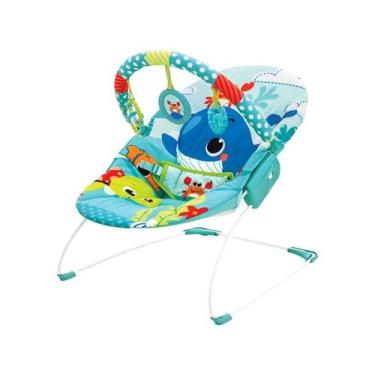 Imagem de Cadeirinha de Descanso Mastela Vibratória - com Móbile Zoo Azul Mar at