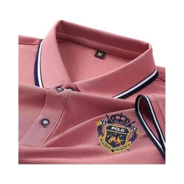 Imagem de Camiseta Polo Masculina Oversized De Verão Com Bordado, Leve E Respirá